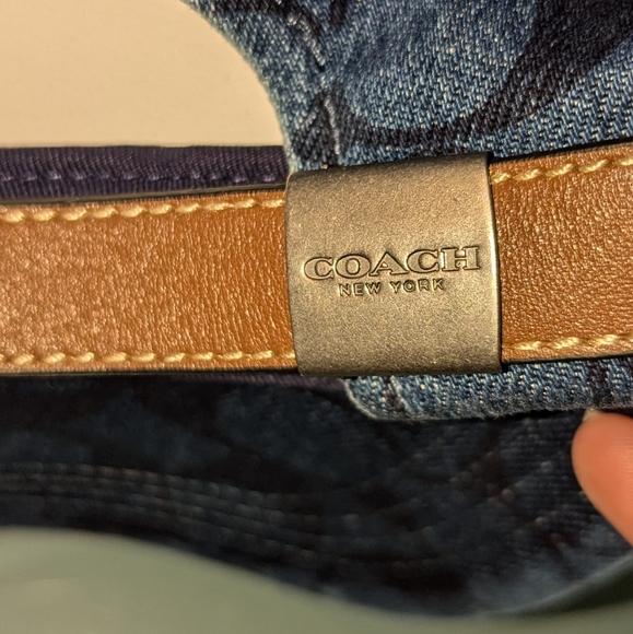 Coach Hat Signature Denim Baseball Cap Unisex – Style F68403, New - Picture 4 of 7